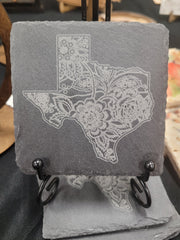 Coasters Slate Texas Floral