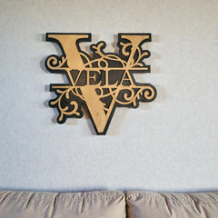 Vine Initial Name Doorhanger