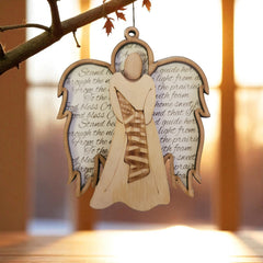 Angel with Draped Flag Ornament