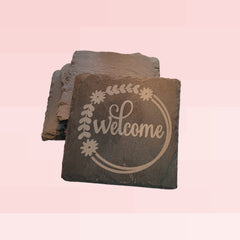 Coasters Slate Welcome