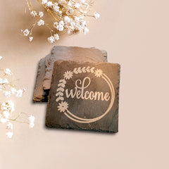 Coasters Slate Welcome