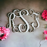 Large Initials in Fancy Script