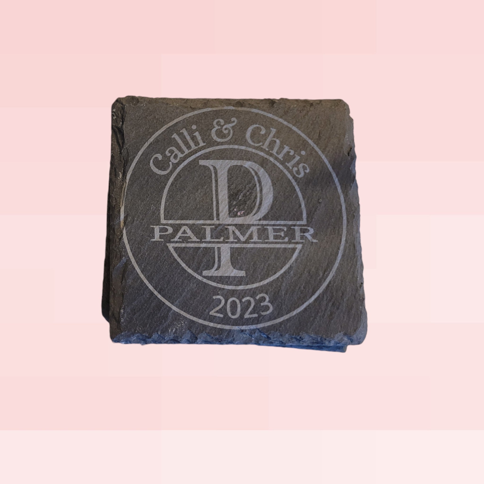 Coasters Slate Large Initial Name
