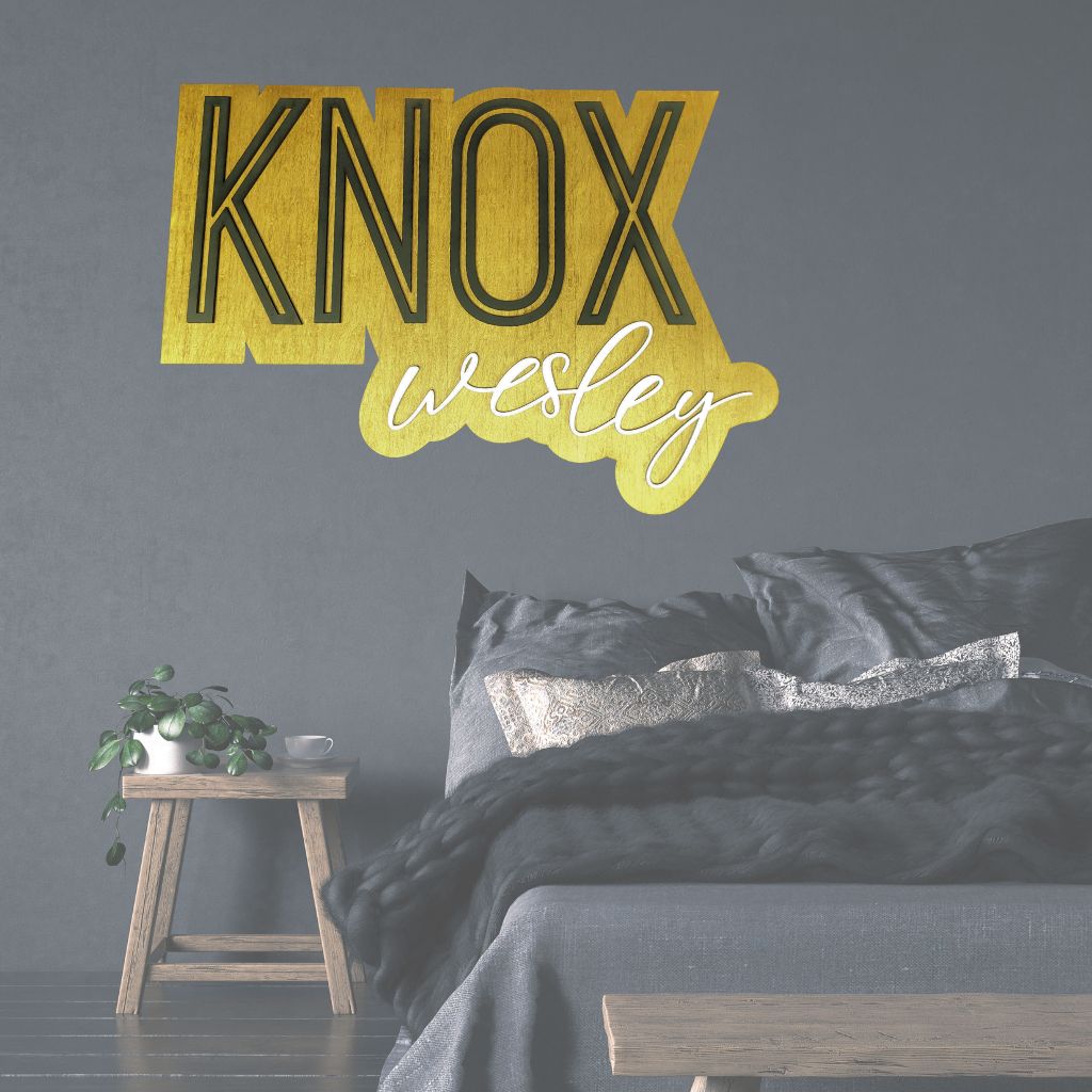 Name Sign with Backer